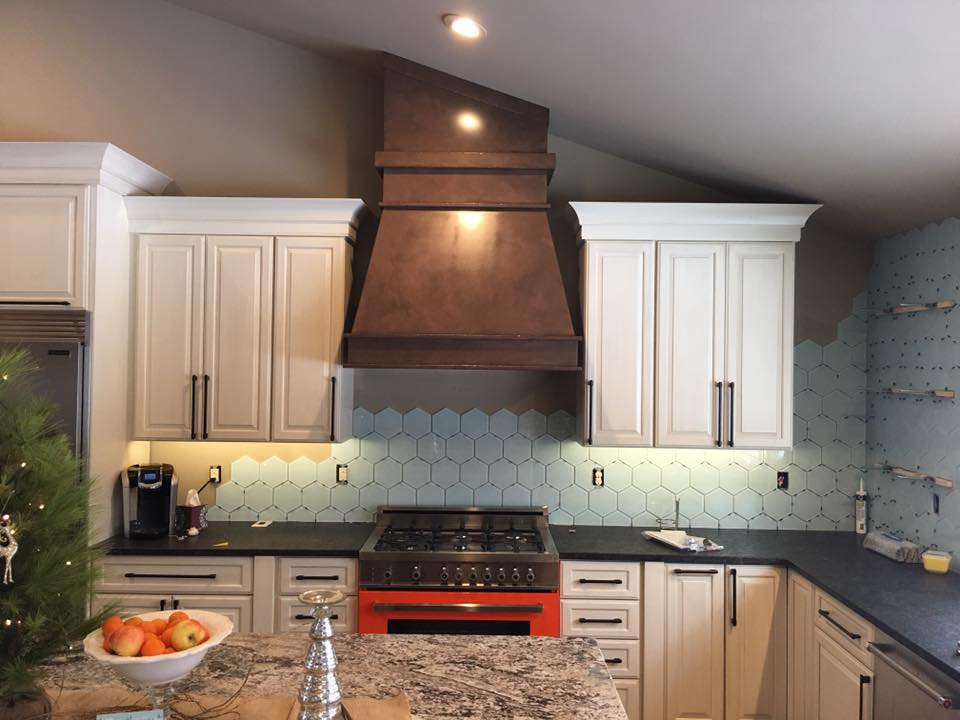 Commercial hood ventilation installation